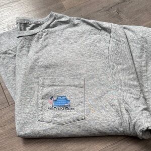 Vineyard Vines Heather Gray Long Sleeve Tee